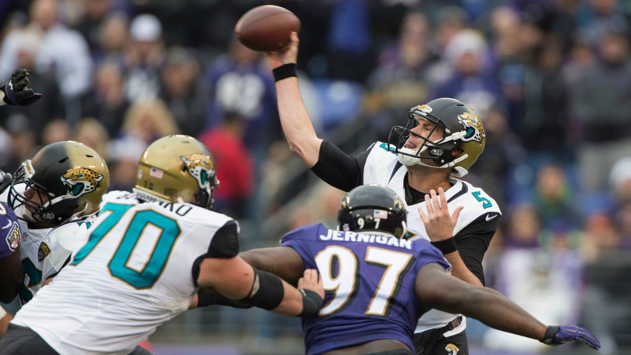 Jaguars remain winless on road after defeat in Baltimore
